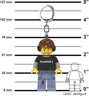 LEGO® Minifigure™ Videospill Gutt Nøkkelring med LED-lys