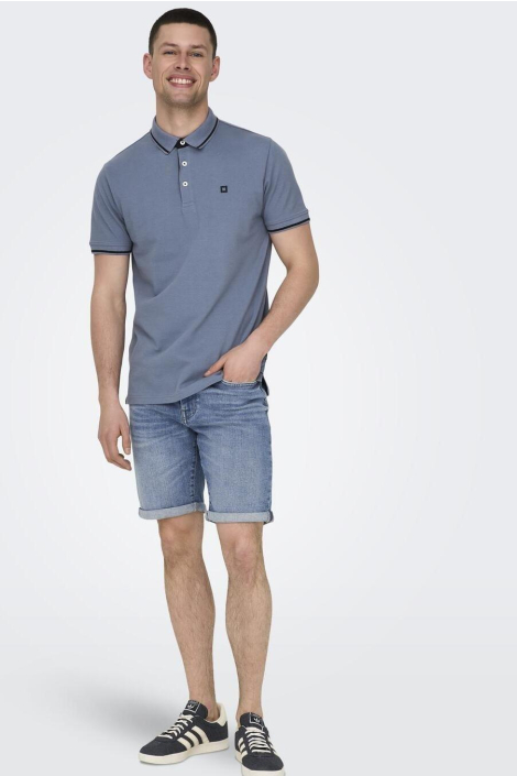 Only & Sons blauwe heren polo