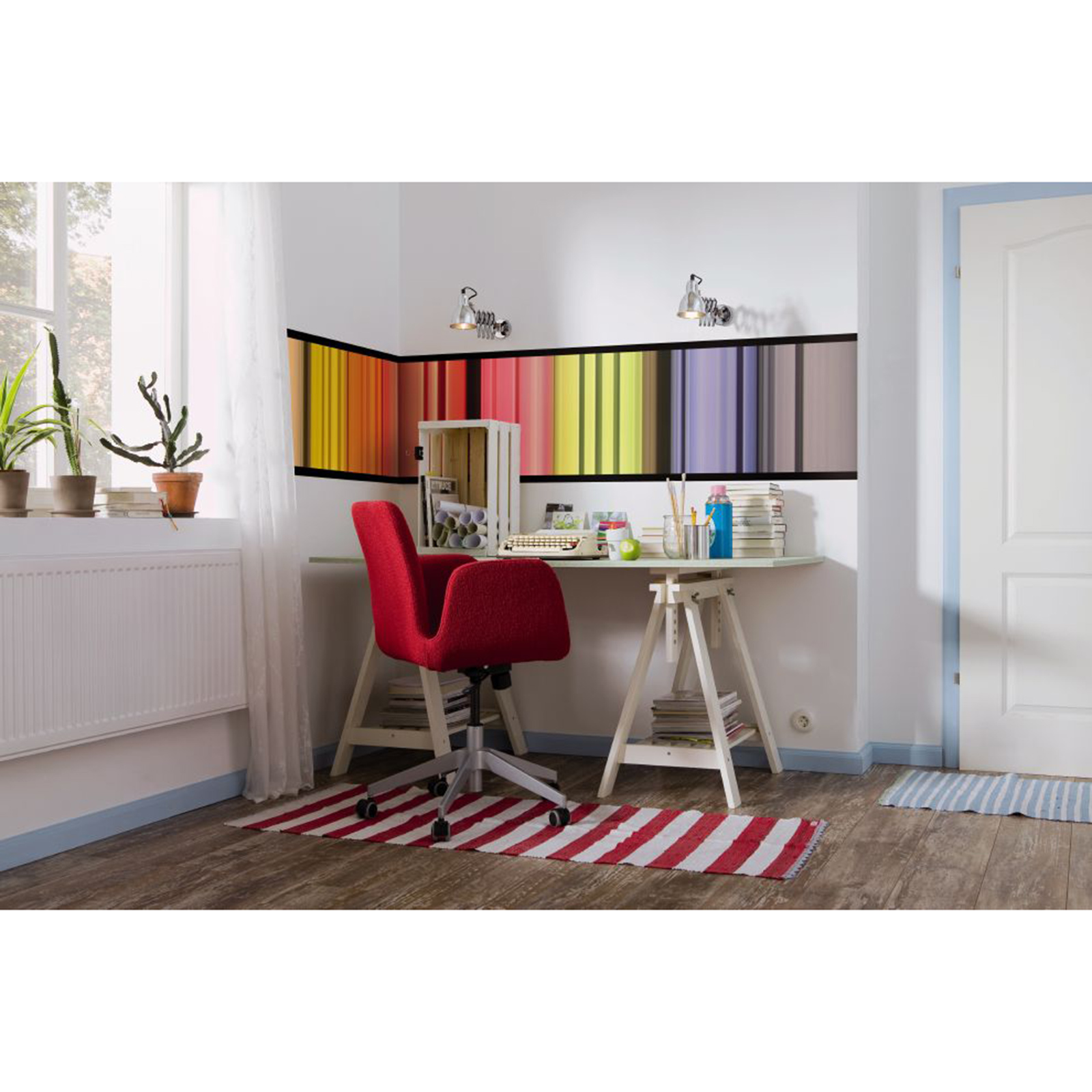 Vlies-Fototapete STRIPES - bunt - 50x270 cm