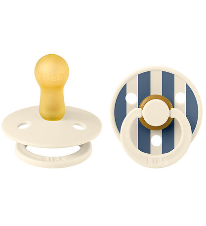 BIBS Colour Schnuller - 2er-Pack - Gr. 2 - Rund - Ivory/Steel Bl