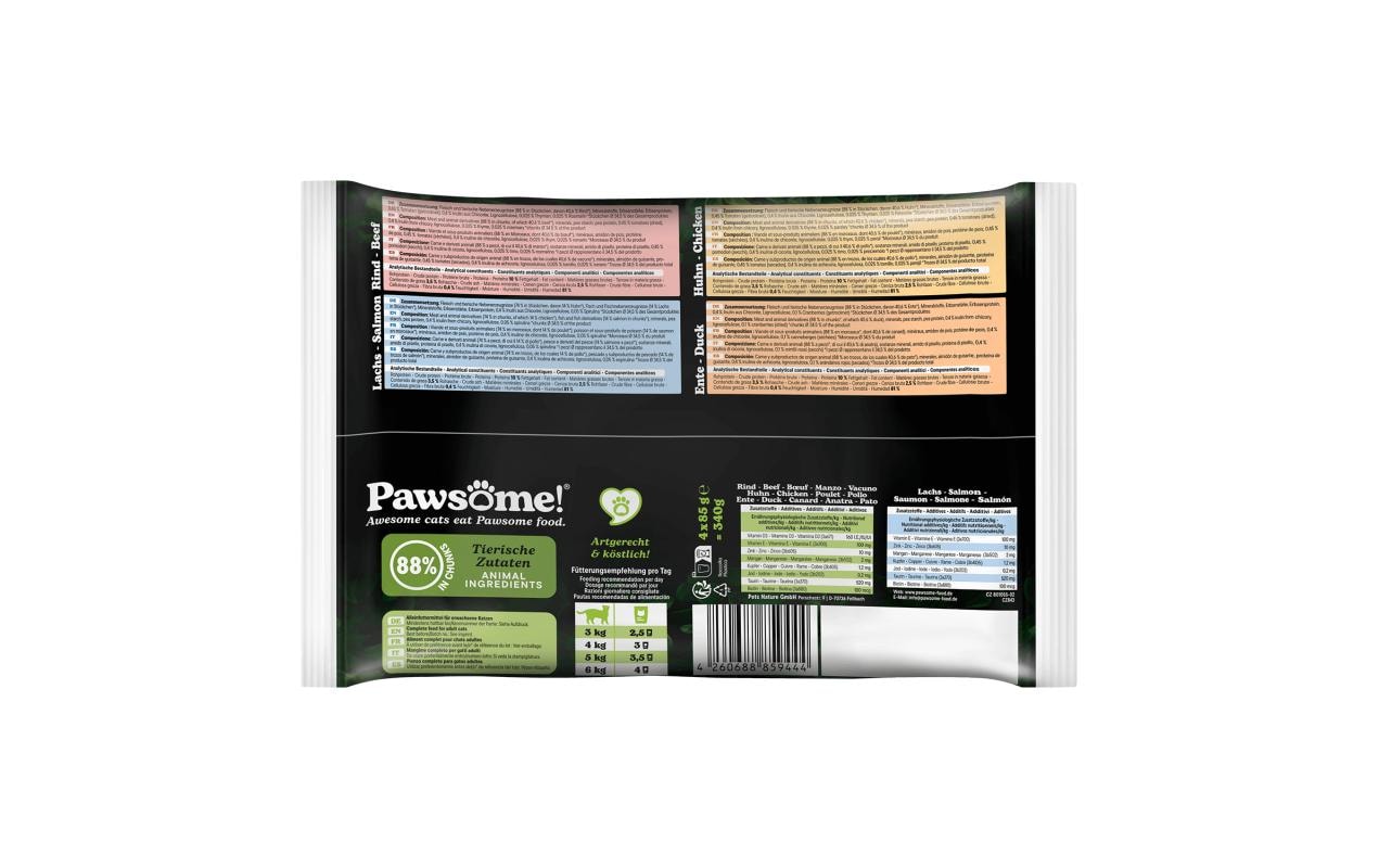 Cat Superfood Mixpack 4 x 85 gAlleinfuttermittel für ausgewachsene Katzen