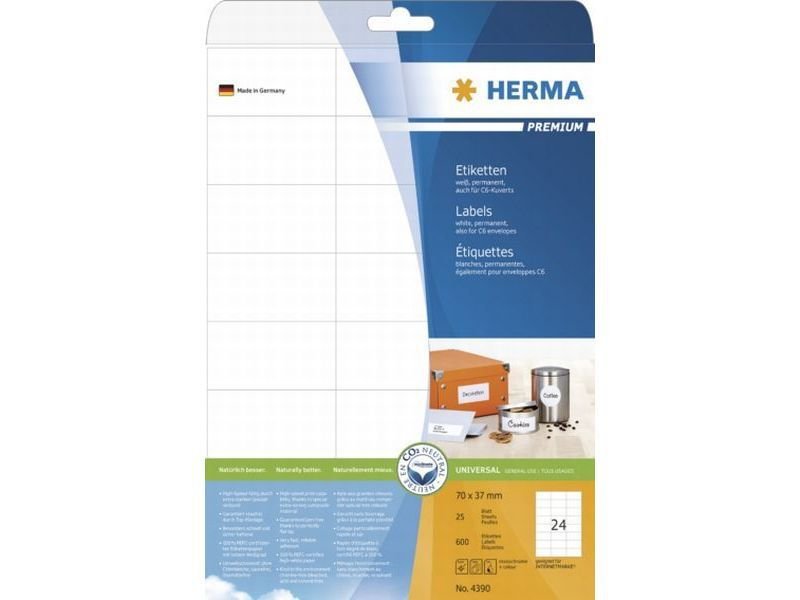 Herma Adressetiketten, weiß