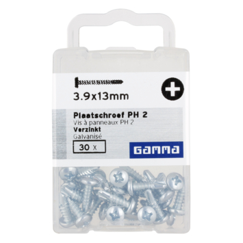 Plaatschroef Zelfborend cilinderkop verzinkt 3,9X13 mm 30 stuks