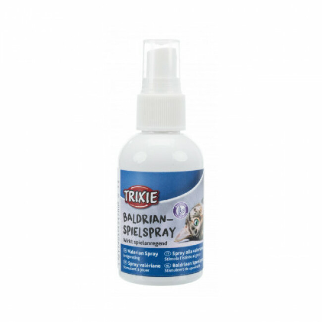 Spray pour chat à la valériane incitant au jeu