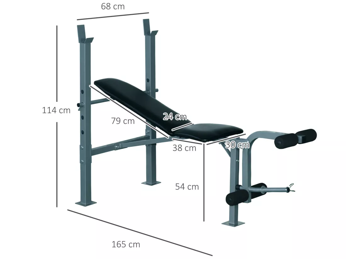 Banc de musculation Fitness entrainement complet dossier réglable curler