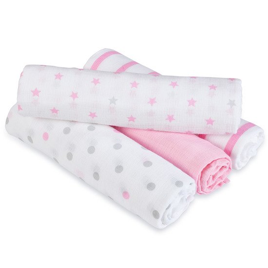 Lot de 4 langes 112x112   Dusty        de               aden + anais essentials