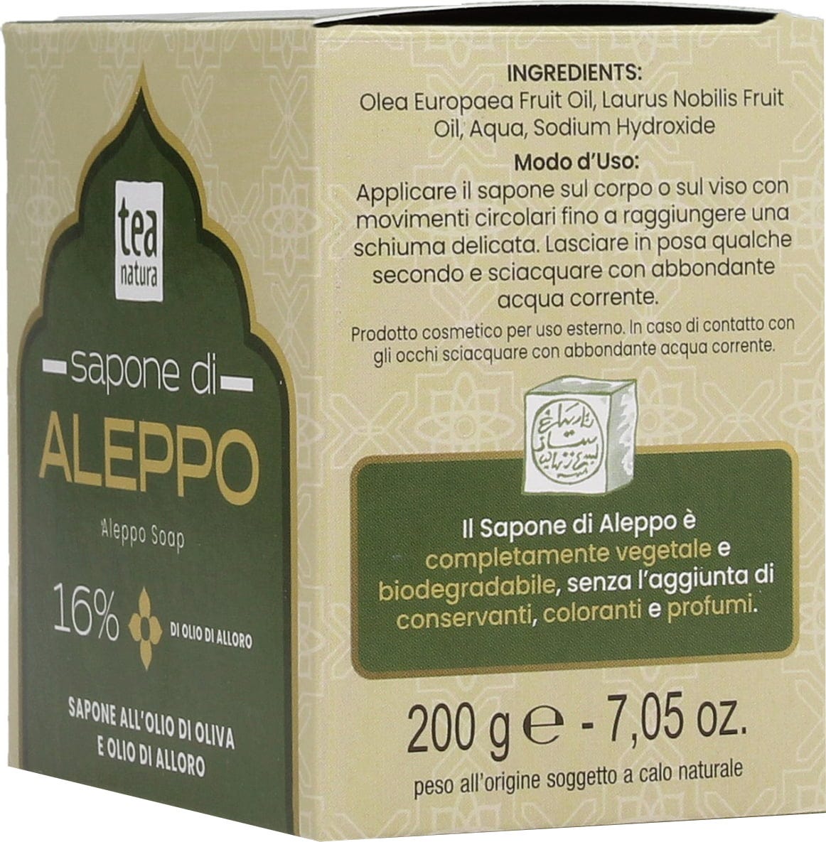 TEA Natura  Aleppo-Seife 16% Lorbeeröl, 200 g