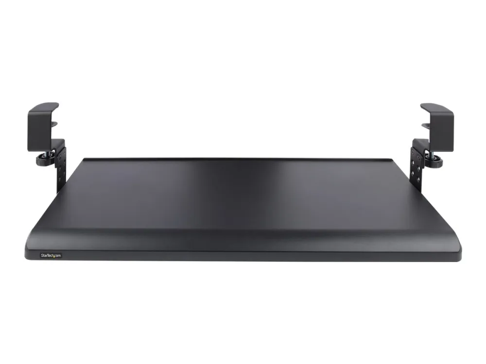 StarTech.com Under-Desk Keyboard Tray, Clamp-on Keyboard Holder, Supports up to 12kg (26.5lb), Sliding Keyboard and Mouse Drawer with C-Clamps, Height Adjustable Keyboard Tray - Black - Ergonomic Keyboard Tray (KEYBOARD-TRAY-CLAMP1) - Tastaturbakke -