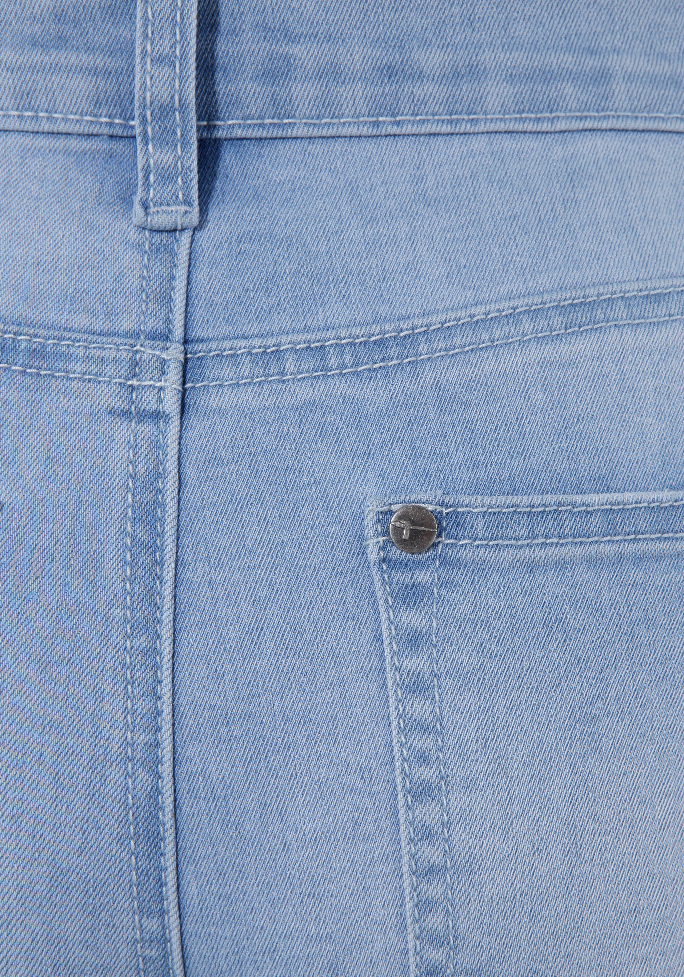 Tamaris Weite Jeans , figurbetonte Passform,  mit Eingrifftaschen,  hohe Leibhöhe