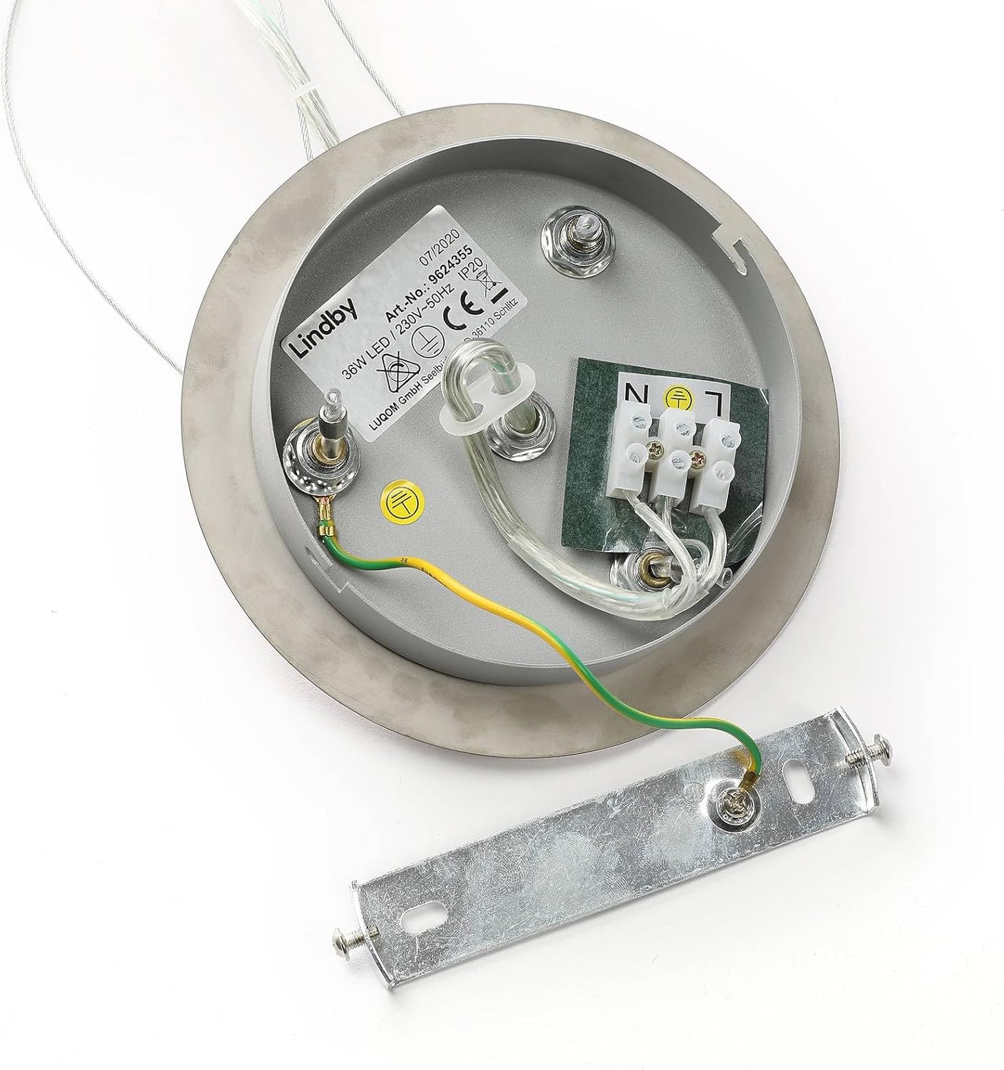 Lindby LED Pendelleuchte Gunda dimmbar (Modern) in Weiß aus Glas (1 flammig,) - Hängelampe Esstischlampe Hängeleuchte Wohnzimmerleuchte