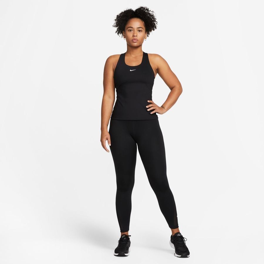 Nike Swoosh Women's Medium-Support BLACK/BLACK/WHITE