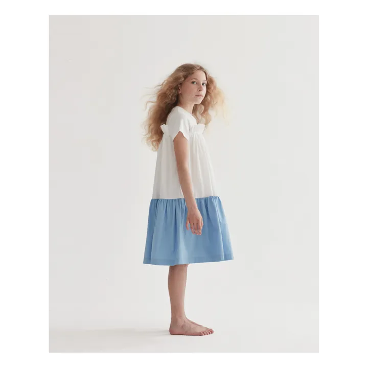 The Middle Daughter Robe Colorblock Volants | Bleu