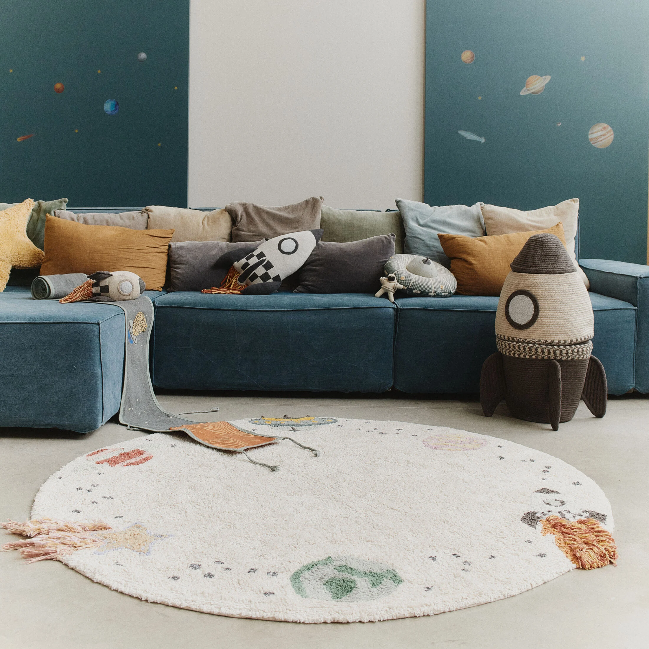 Tapis lavable voyage interstellaire | Beige