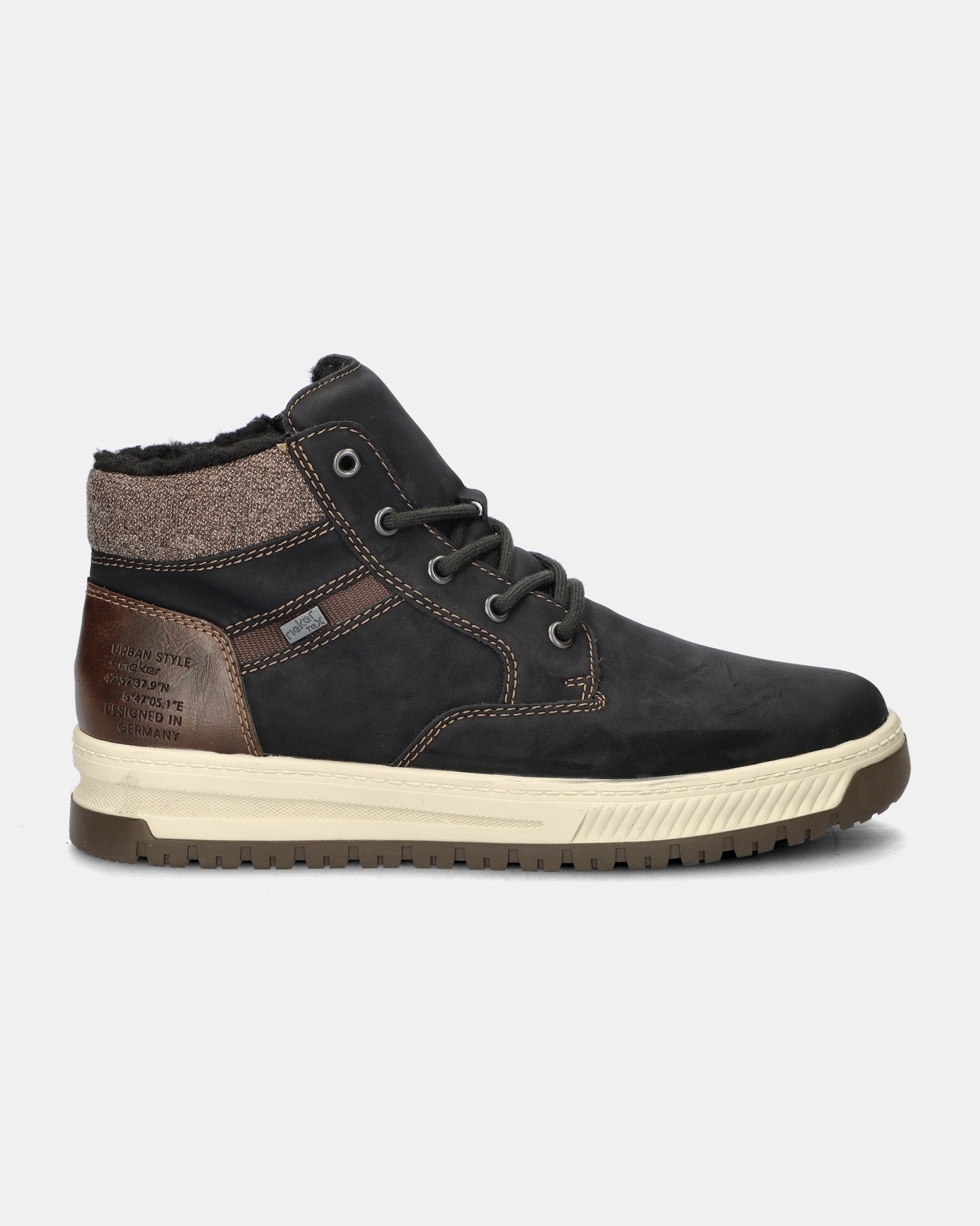 Rieker Veterboots  - zwart