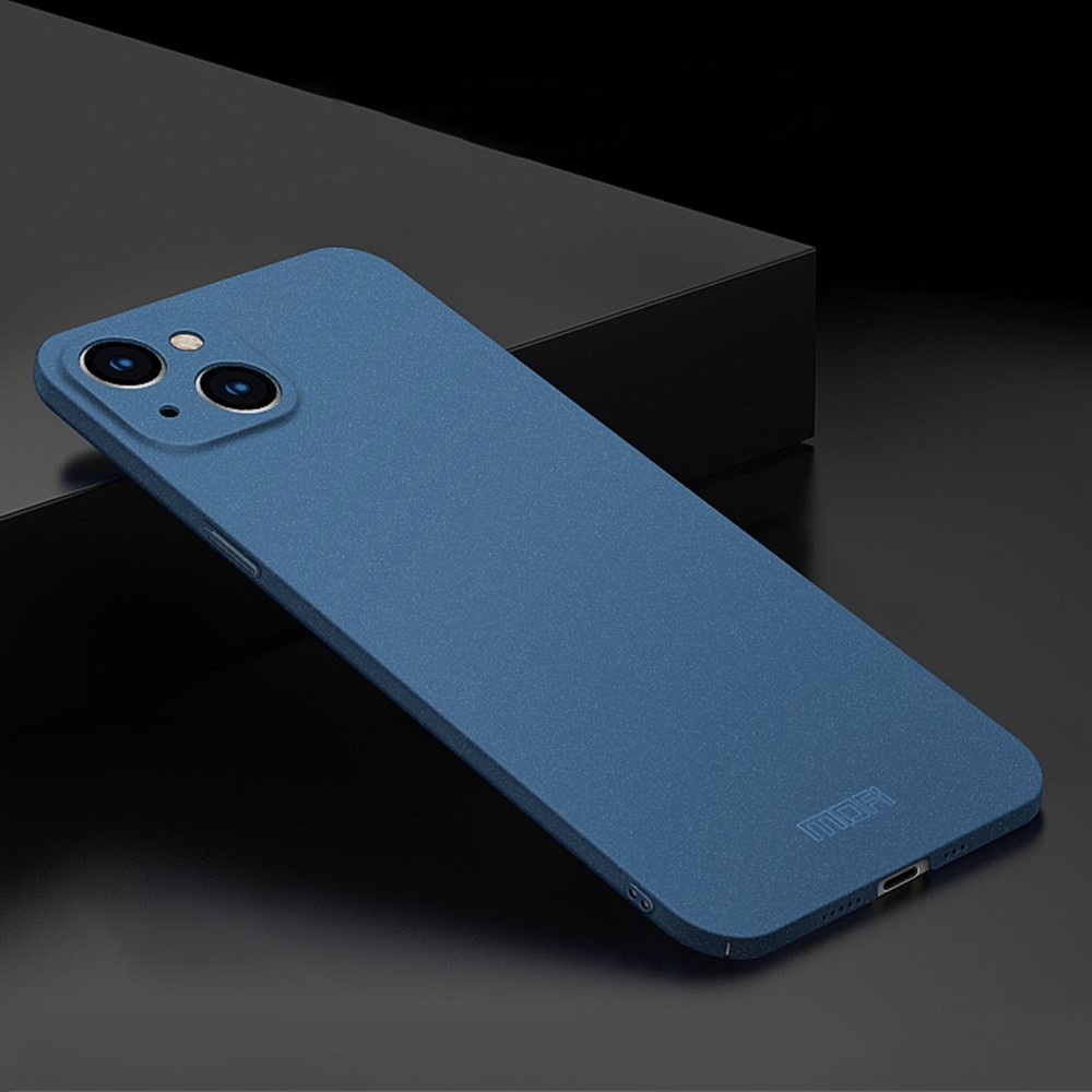 iPhone 14 Hülle Hardcase Super Slim   Kameraschutz - Blau (Matt)