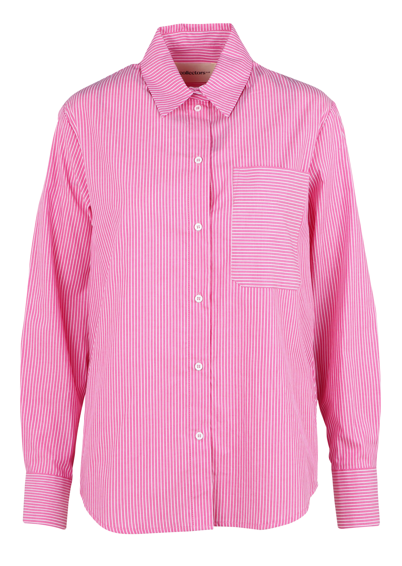 BAILEY - Chemise droit col classique rayée en coton | Rose