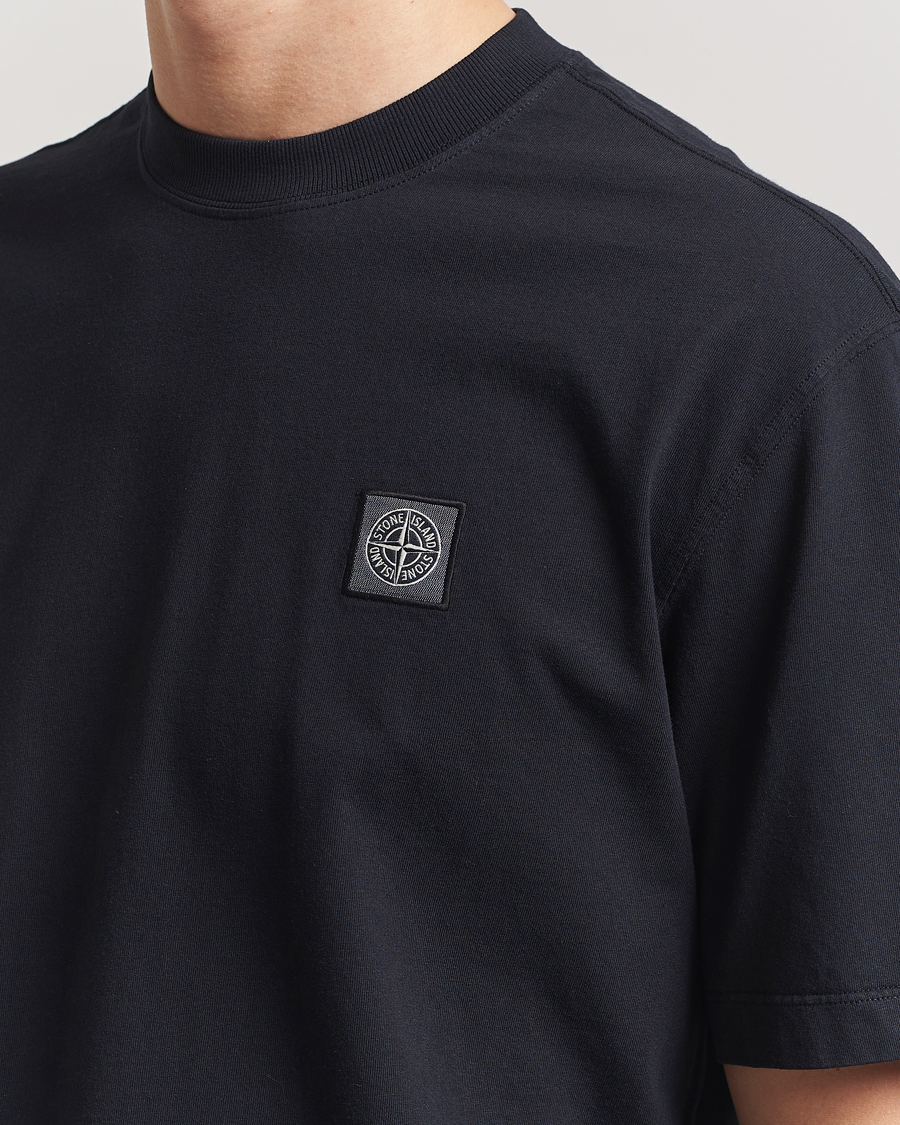 Stone Island Combed Organic Cotton T-Shirt Black
