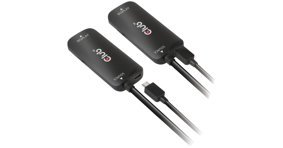 Club 3DHDMI+ Micro USB naar USB-C adapter  (Zwart)