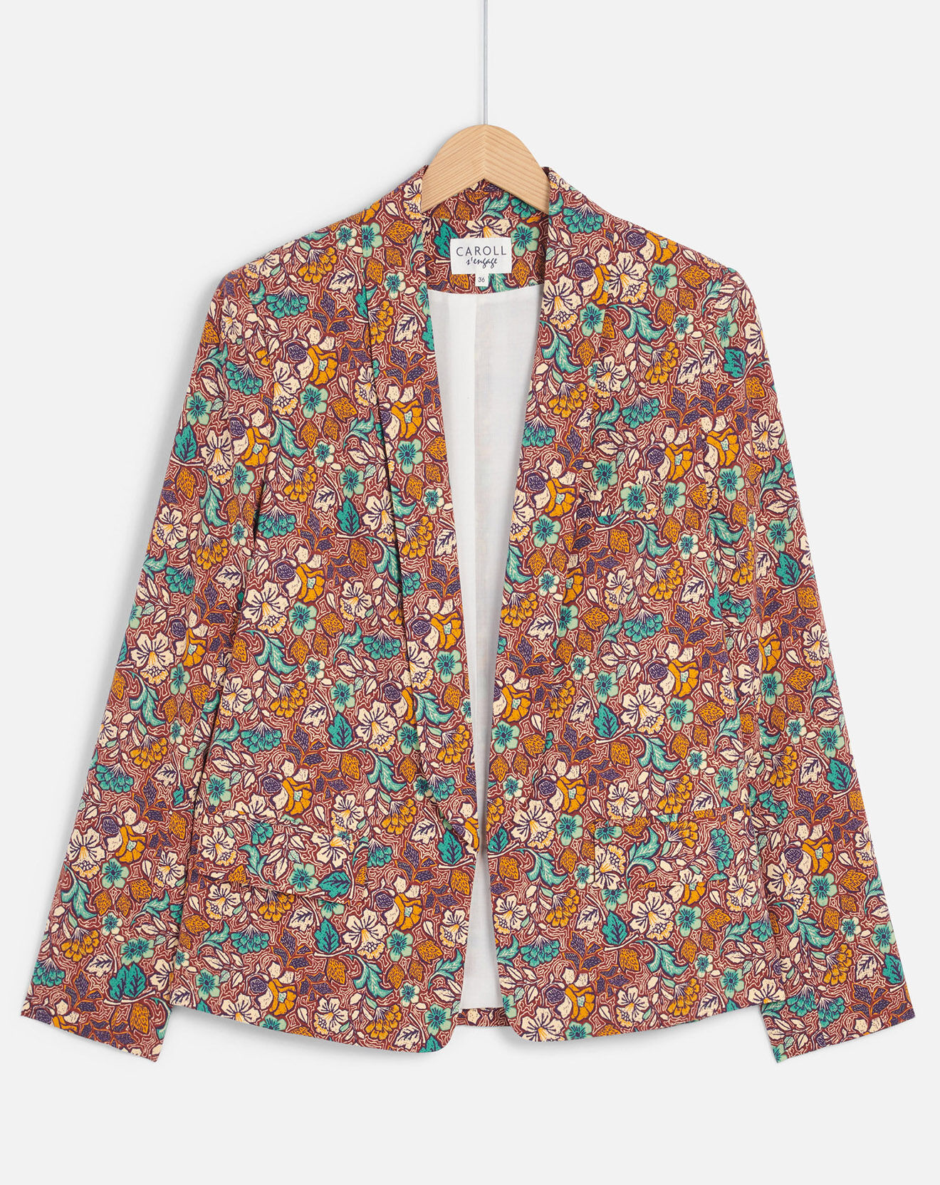 Caroll Blazer Lizzie imprimé chocolat