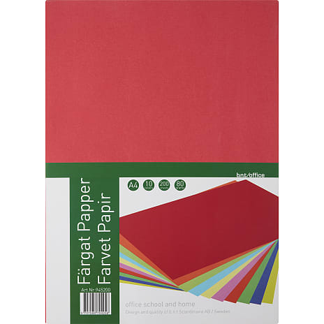 Kopipapir A4 80 g. 200 ark - flere farver