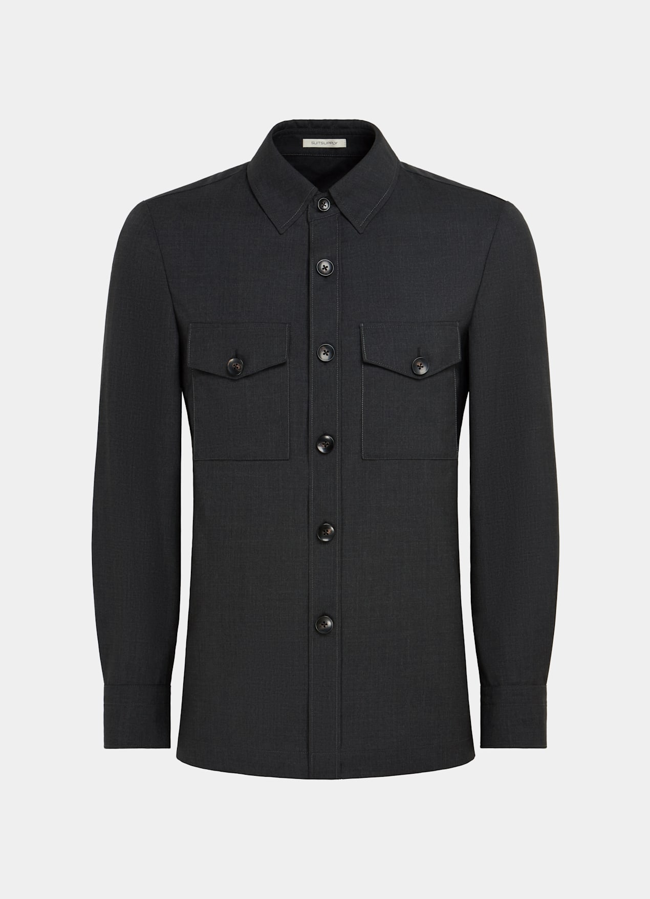 Veste chemise coupe Relaxed gris foncé