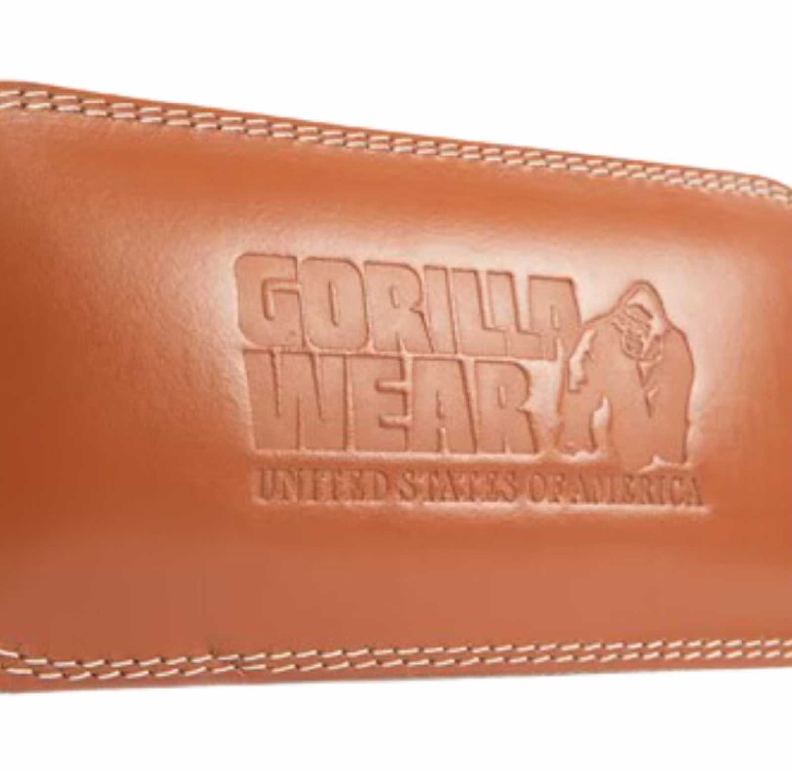 Gorilla Wear Cinto de Levantamento de Peso Acolchoado de Couro de 6 Polegadas Preto/Dourado