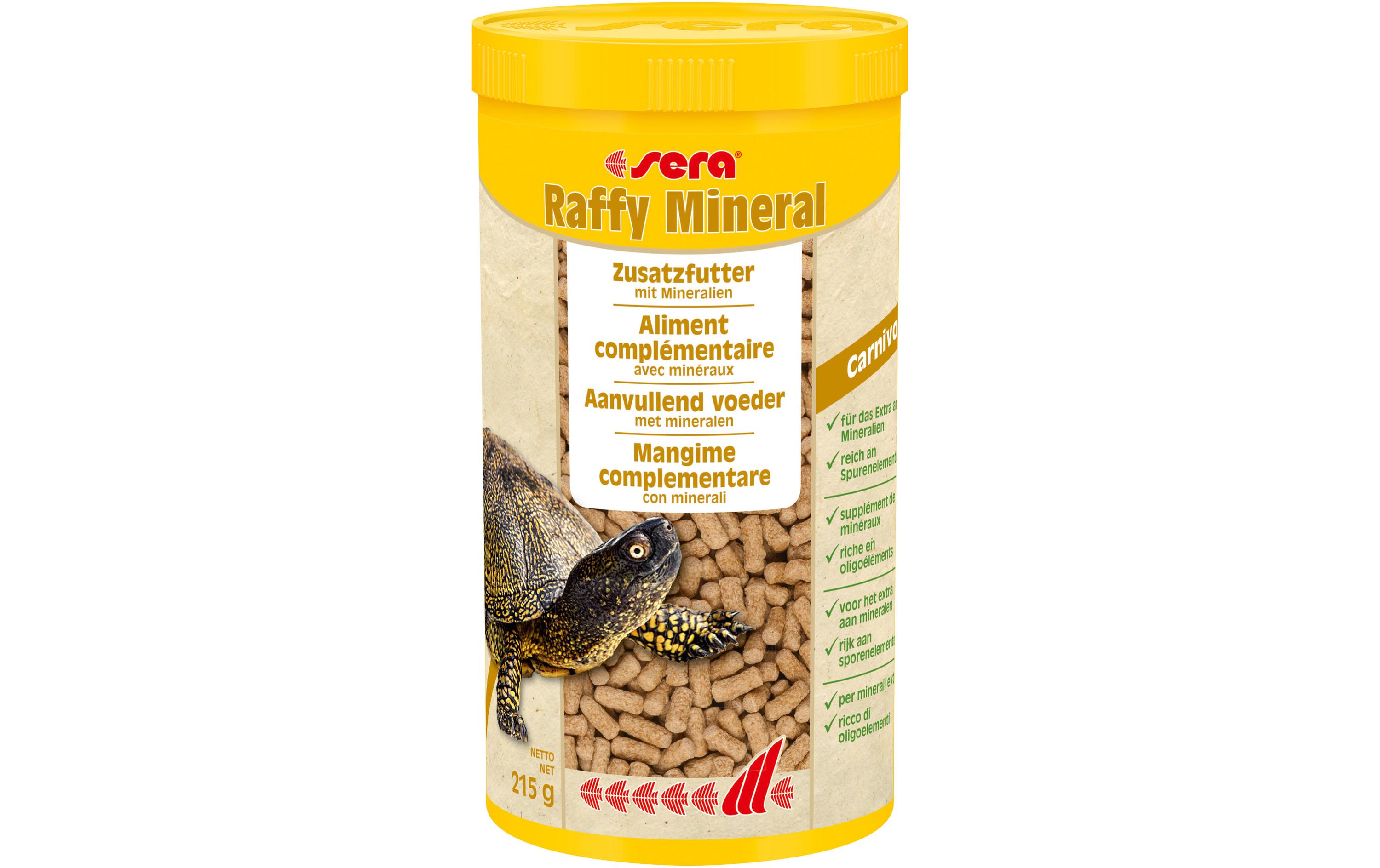Ergänzungsfutter Raffy Mineral, 1000 ml, 215gErgänzungsfuttermittel für alle Wasserschildkröten, carnivore Reptilien