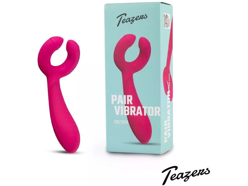 Teazers Paarvibrator Rosa Vielseitiger Paarvibrator für die Stimulation von G-Punkt, Klitoris und Penis