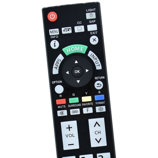 TV fjernbetjening Erstatning for N2QAYB000862 Til Panasonic TV med Easy to Use knap