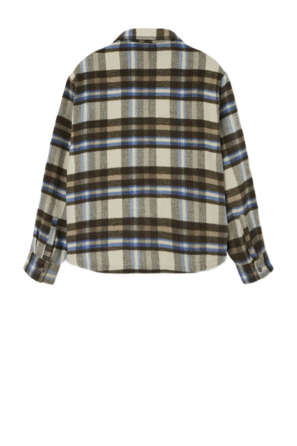 NAME IT geruit overshirt NKMOWE beige/bruin/blauw