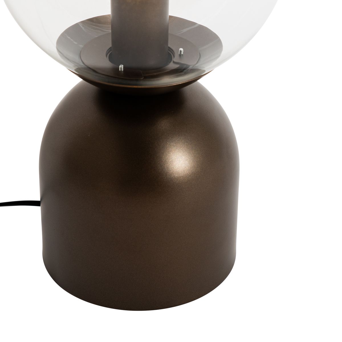 Hotel chique tafellamp donkerbrons met helder glas - Pallon Trend