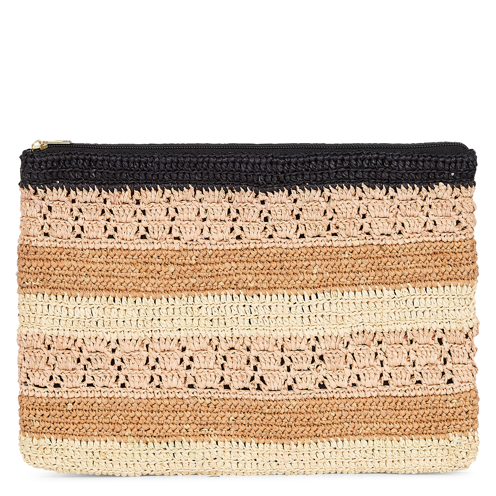 NEZIHA - Pochette fantaisie en raphia tressé | Multicolore