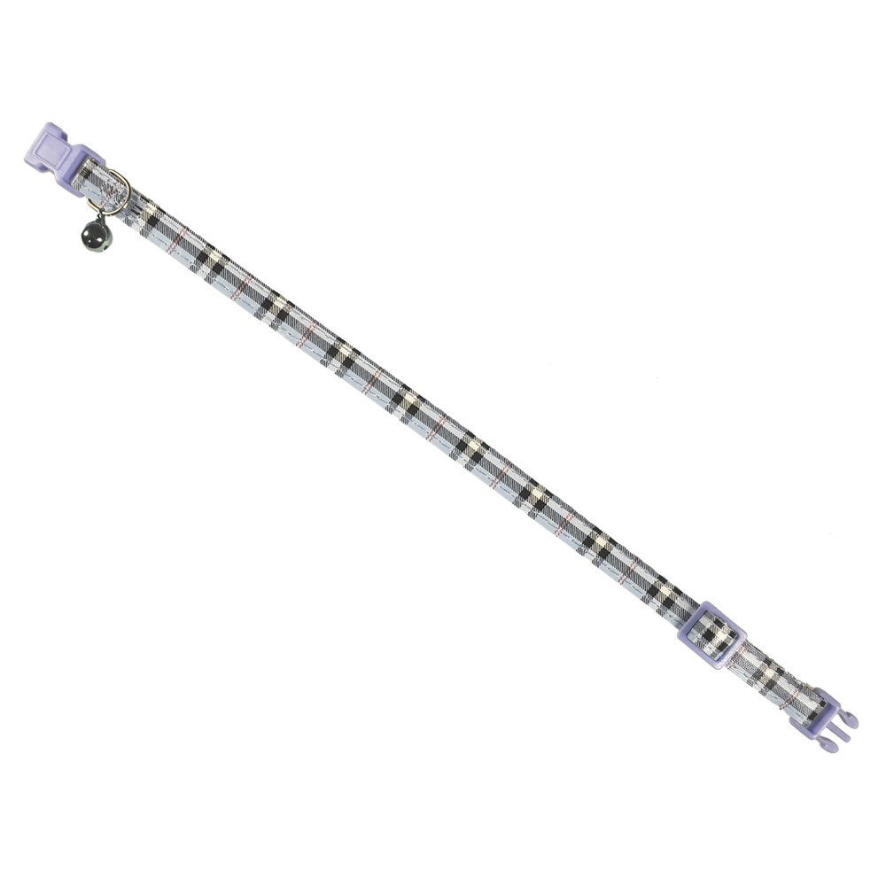 Collier ecossais bleu 20-30cm x 10mm pour chat