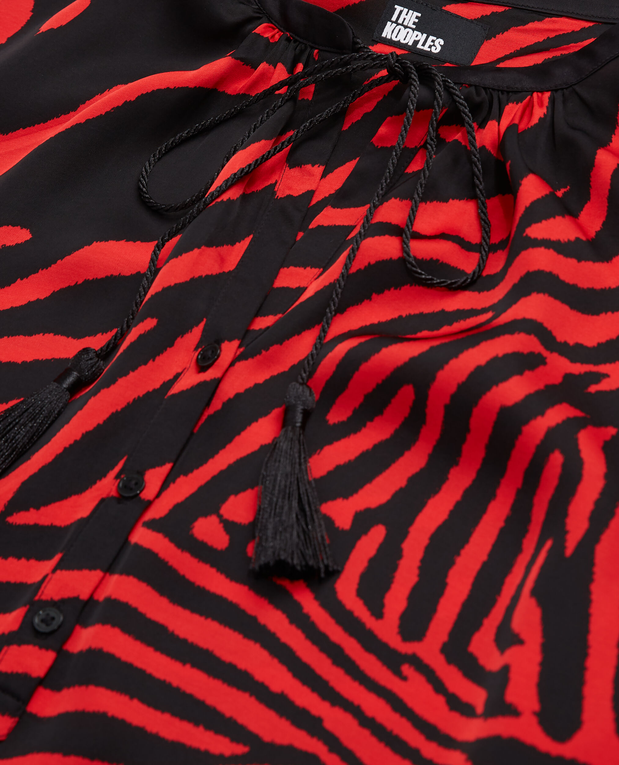 Blouse imprimée zébré rouge