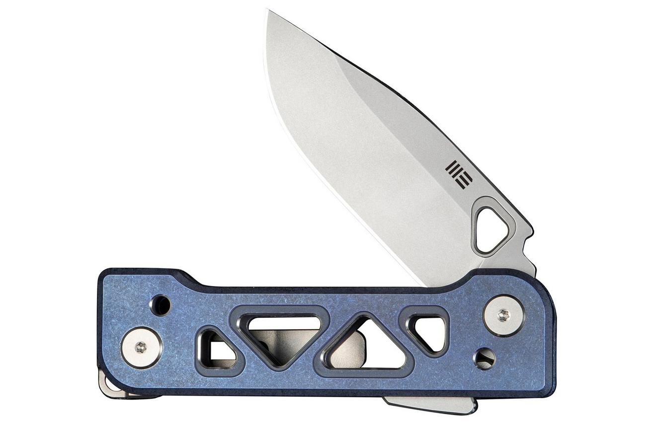 WE Knife Tyro WE24001-4 Stonewashed CPM 20CV, Blue Titanium, Snecx Tan design, zakmes