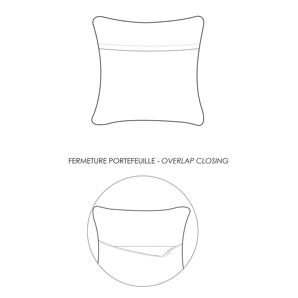 Coussin stonewashed maia caviar 45 x 45 cm