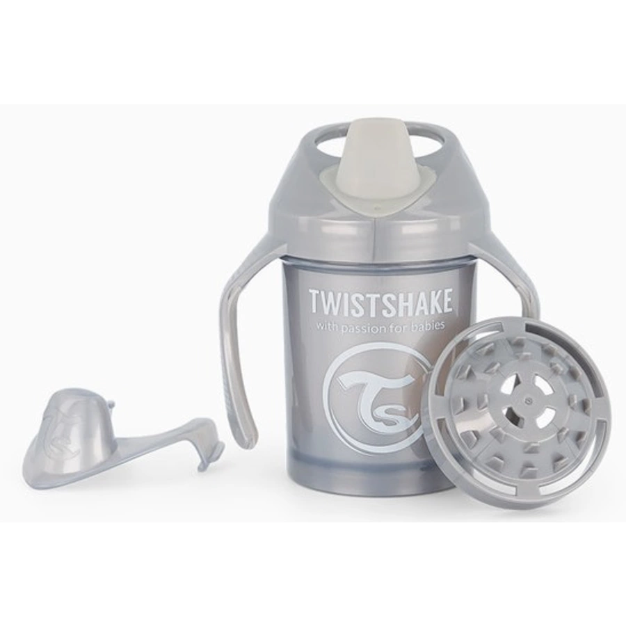 Twistshake Trinkbecher Mini ab 4 Monate 230 ml, Pearl Grey