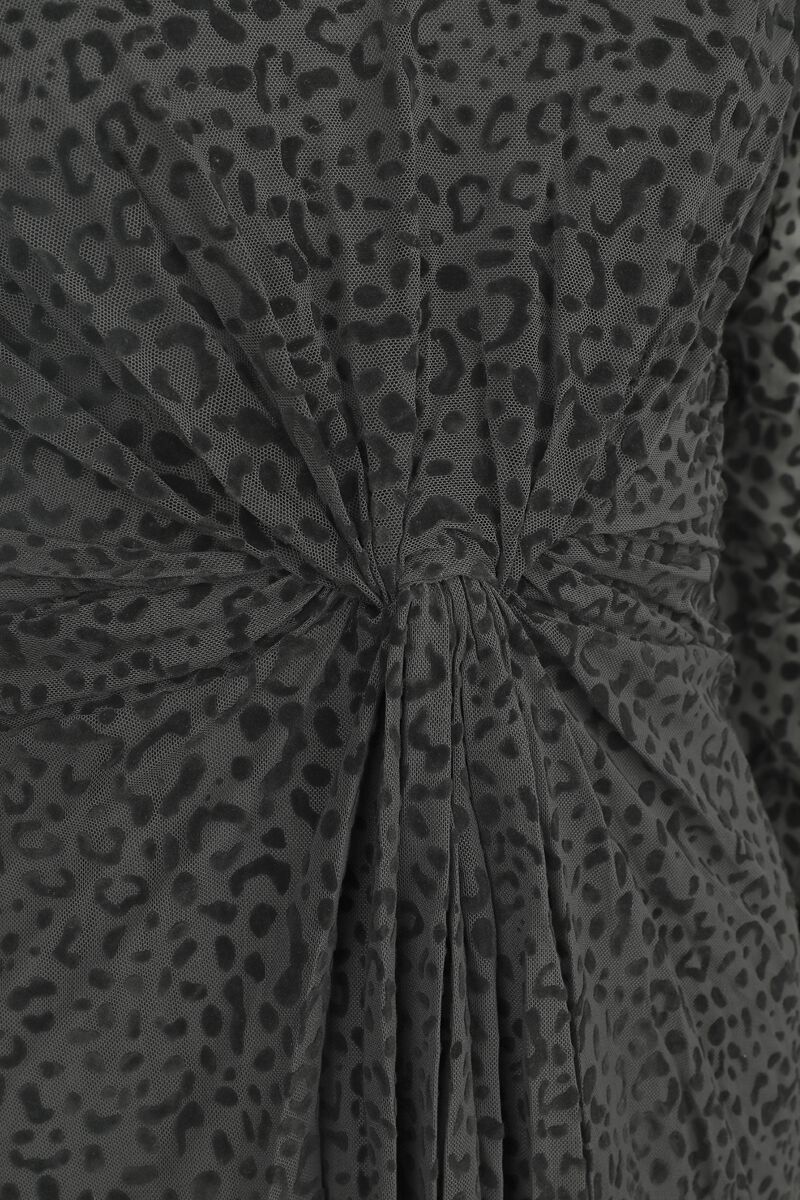 Robe Courte Velours Léopard | QED London Robe courte