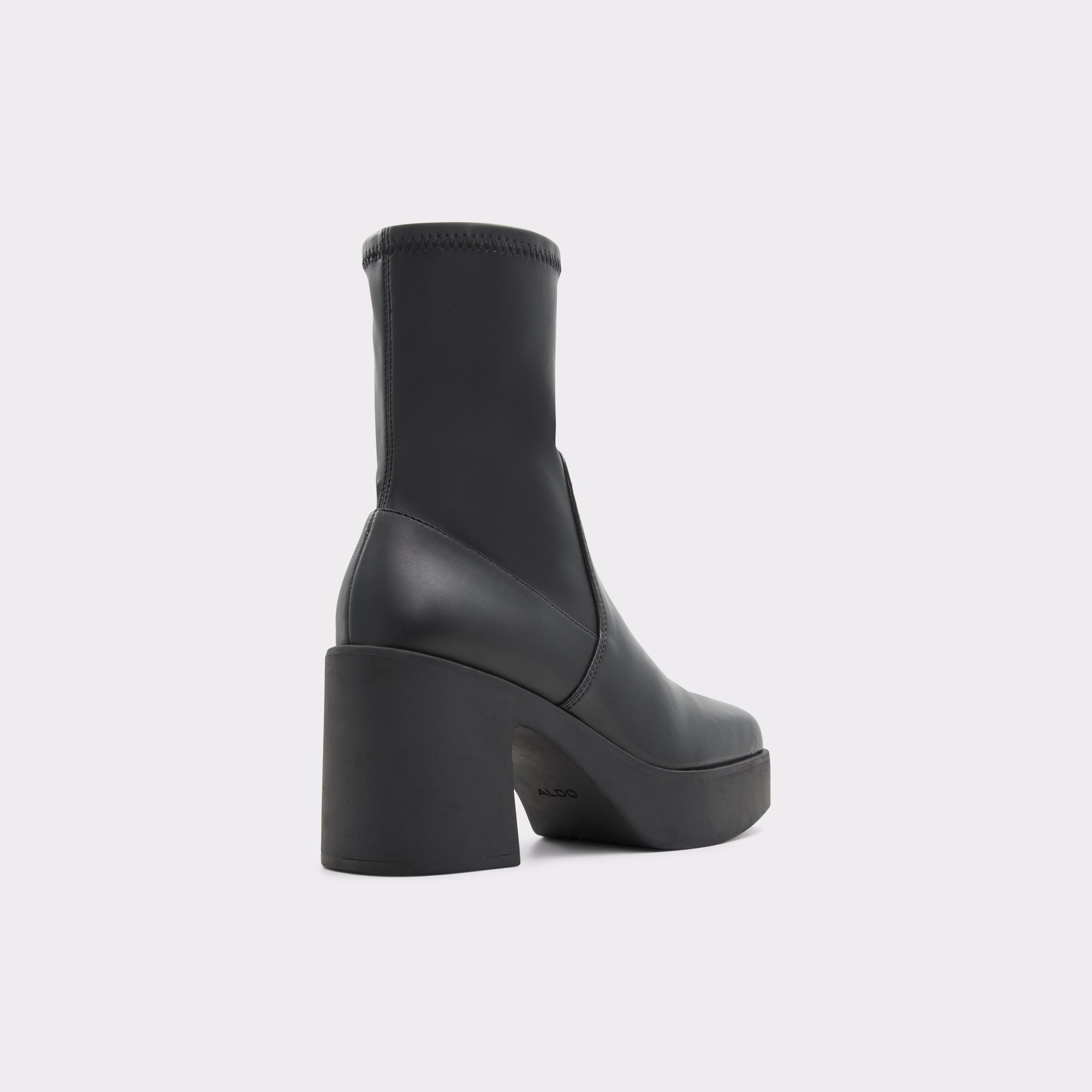 Upstep Black Synthetic Stretch Women Ankle boots
