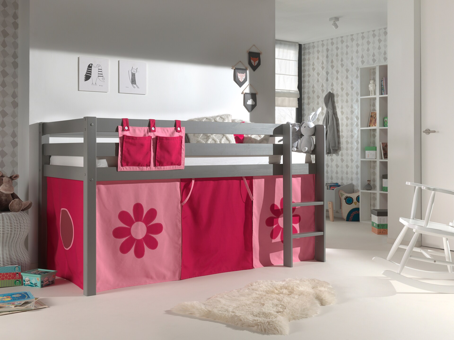 Spielbett Pino mit Textilset versch. Designs