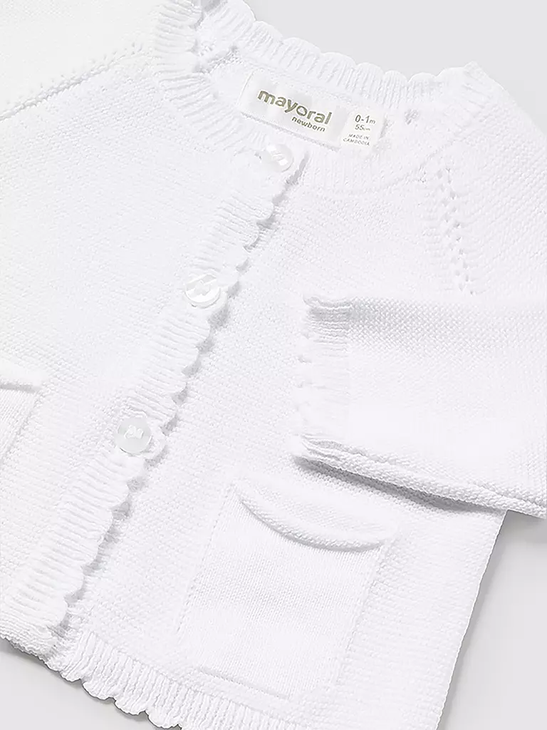 MAYORAL Baby Strickjacke  weiss
