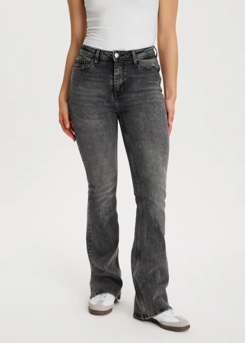 Sue high rise flare zwart (ZW.USEL)