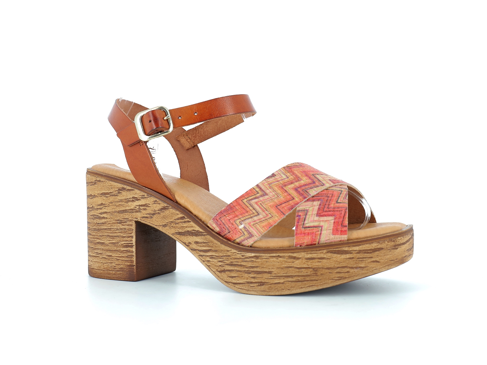 Xapi-80202 Cuir Marron-Orange