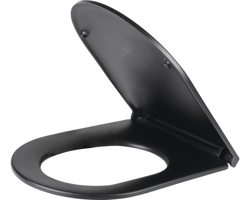 Toiletzitting, mat zwart, met softclose-mechanisme