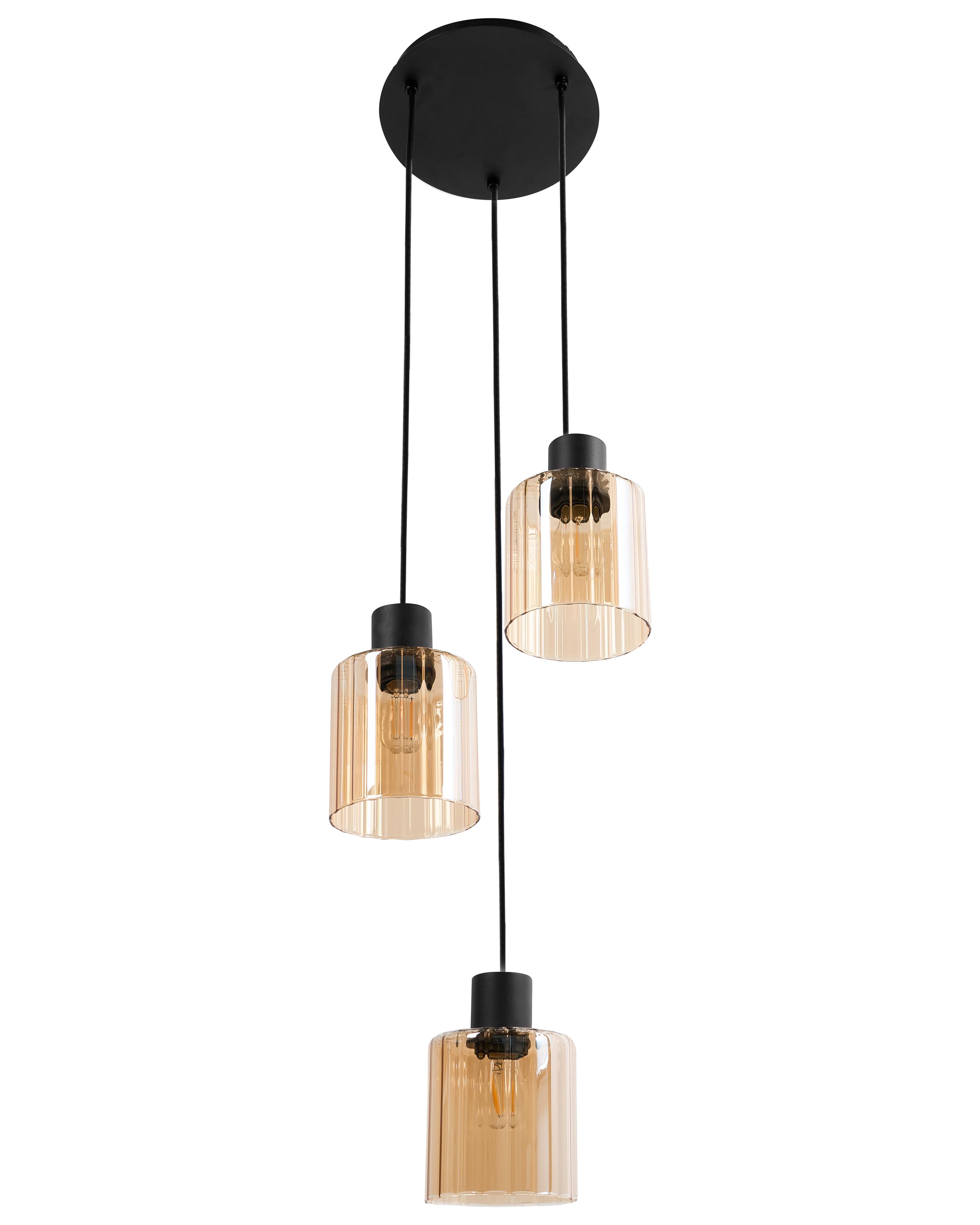 3-lichts hanglamp KITARE Glas Beige