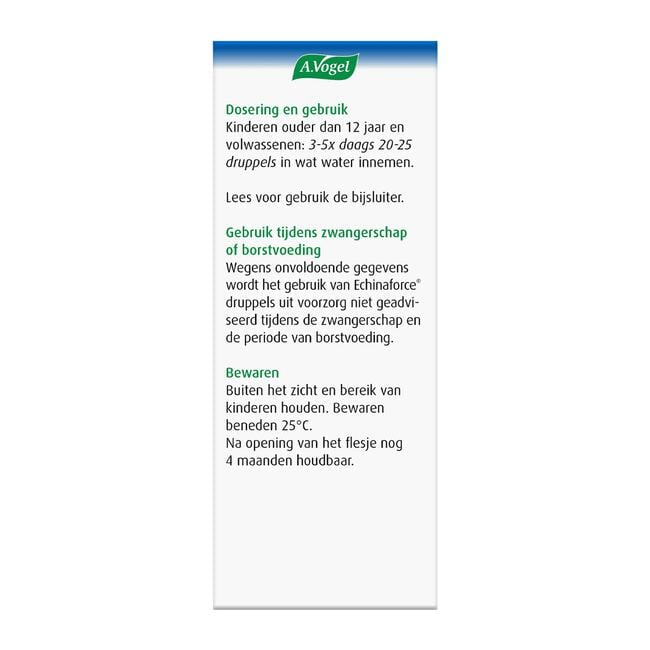 A.Vogel Echinaforce Bij Onvoldoende Weerstand En Griep Druppels 50 ML