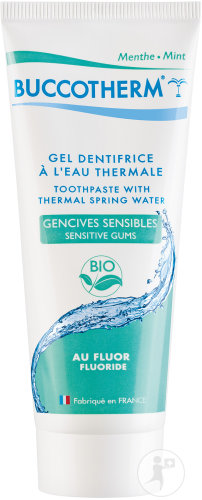Buccotherm Gel Dentifrice À L'Eau Thermale Et Au Fluor Gencives Sensibles Goût Menthe Bio Tube 75ml