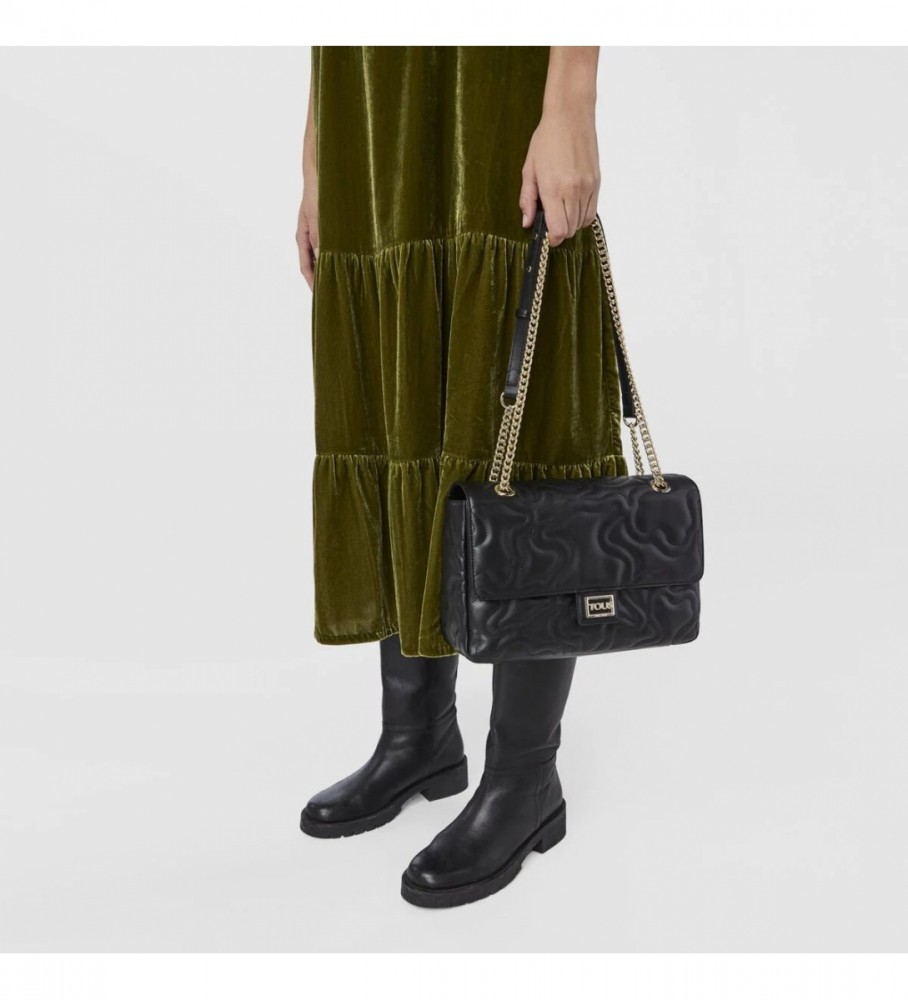 Bolsa de ombro Tous M.K. Dream preta com aba
