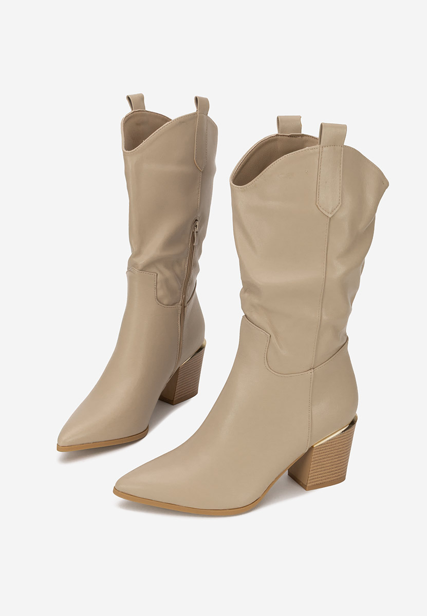 Bottes cowboy femme kaki Meridia