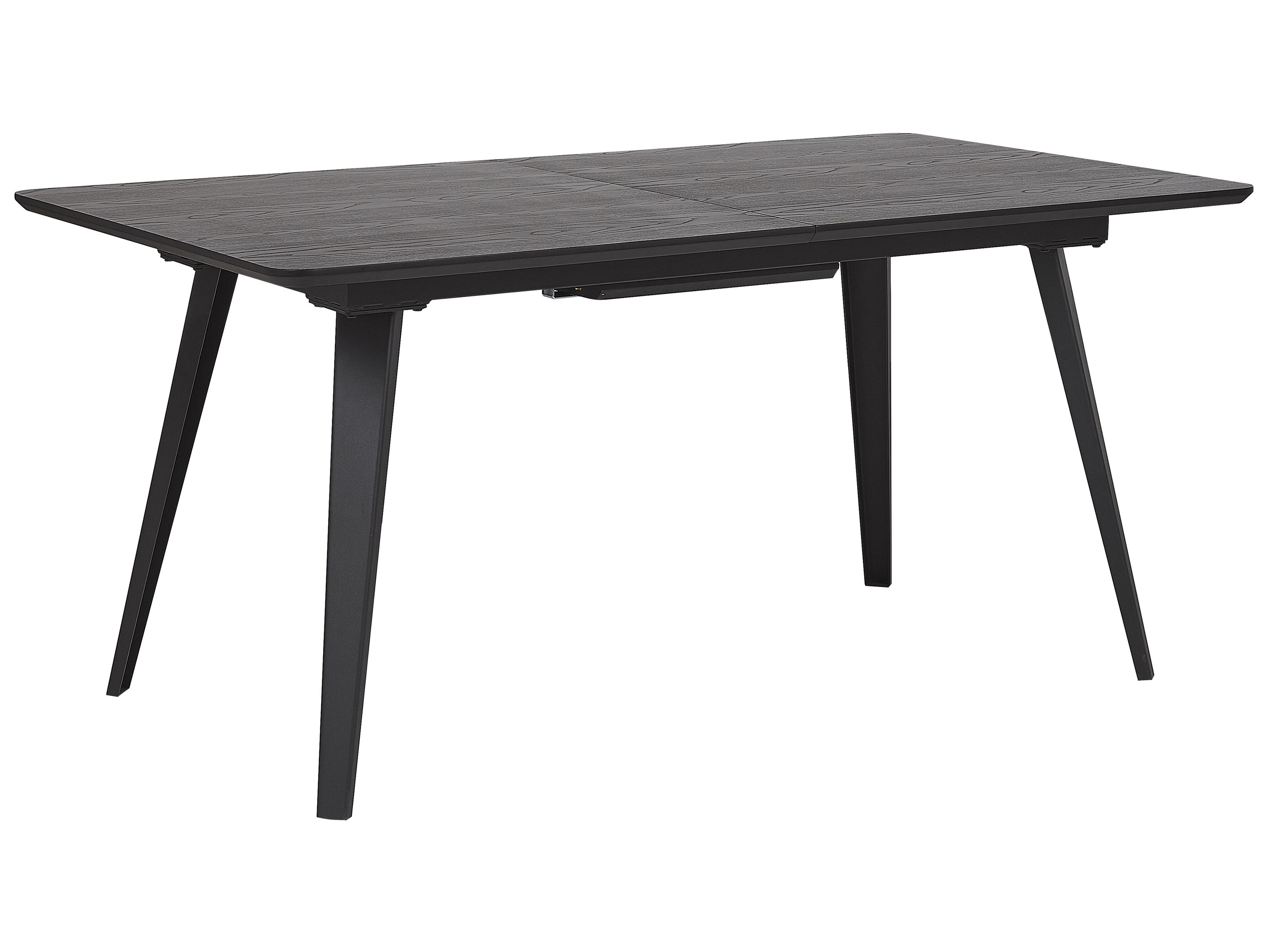 Eettafel uitschuifbaar IRVINGTON Zwart 90 cm 160/200 cm